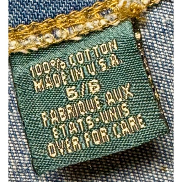 EXPRESS Vintage 80's Denim Long Sleeve Midi Dress Button Front V-Neck, Sz 6 - Picture 12 of 13